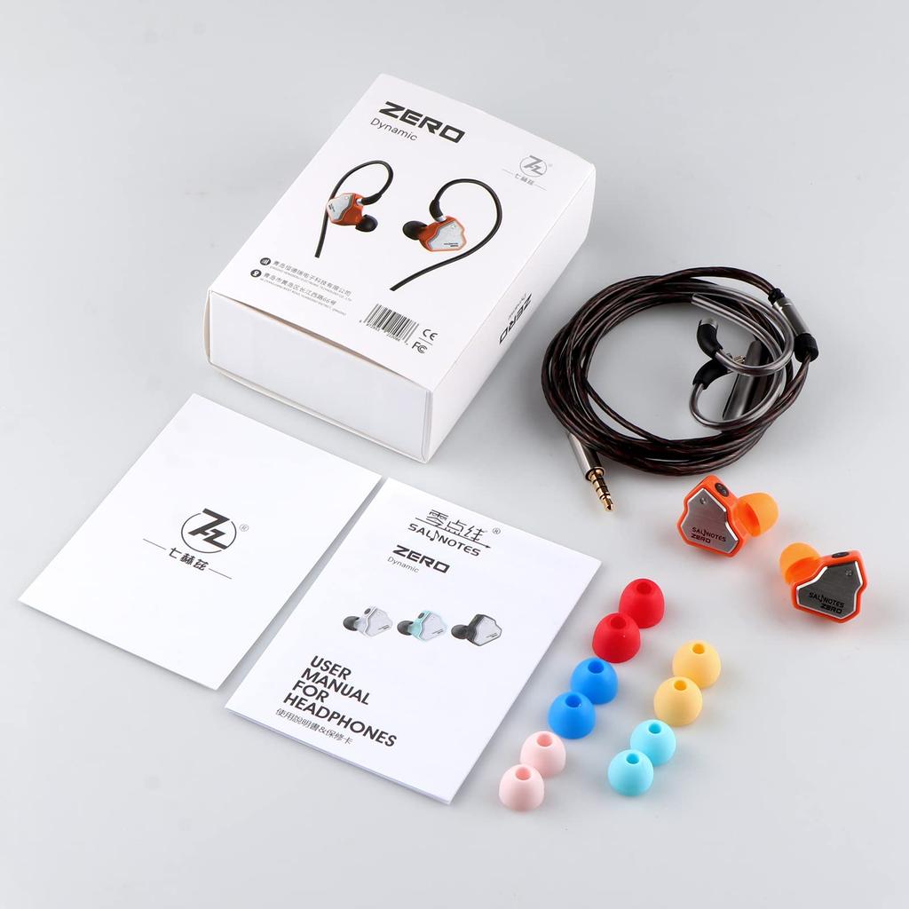 LINSOUL 7Hz Salnotes Zero HIFI 10mm Dynamic High-End In-Ear Earphones with Powerful N52 Magnets, Stainless Steel Faceplate, Re-cableable Design,