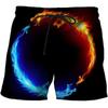 3D Print Shorts Fire Dragon Flame Goth Dark Gothic Training Muay Thai Kickboxing Boxing MMA Unisex Gym Fitness Workout Quick Dry Drawstring Waist
