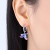 Orstarry 925 Silver Blue Purple Bird Drop Earrings Women Earrings Charm Fashion Birthday Party Jewelry Fine Gift Aretes