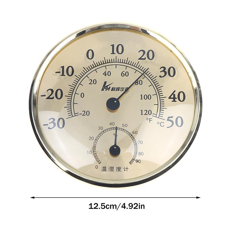 2-in-1 Wandmontiertes Haushalts-Thermometer Hygrometer Wetterstation Hängeanzeige Luftwetterinstrument