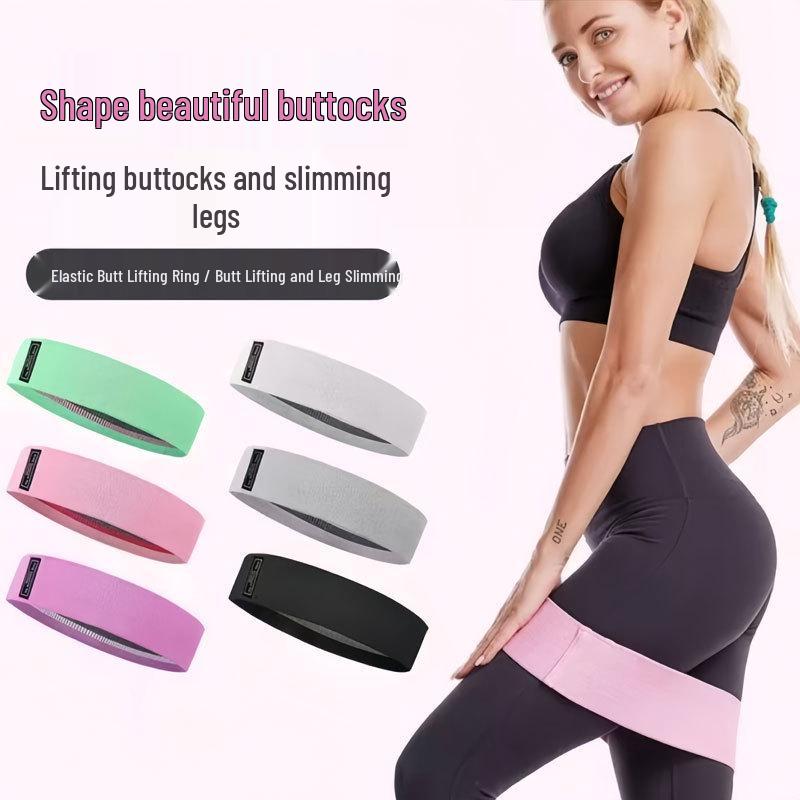 Women's Elastic Glute Trainer: Circle Hip Resistance Band for Squat, Yoga, and Strength Training.