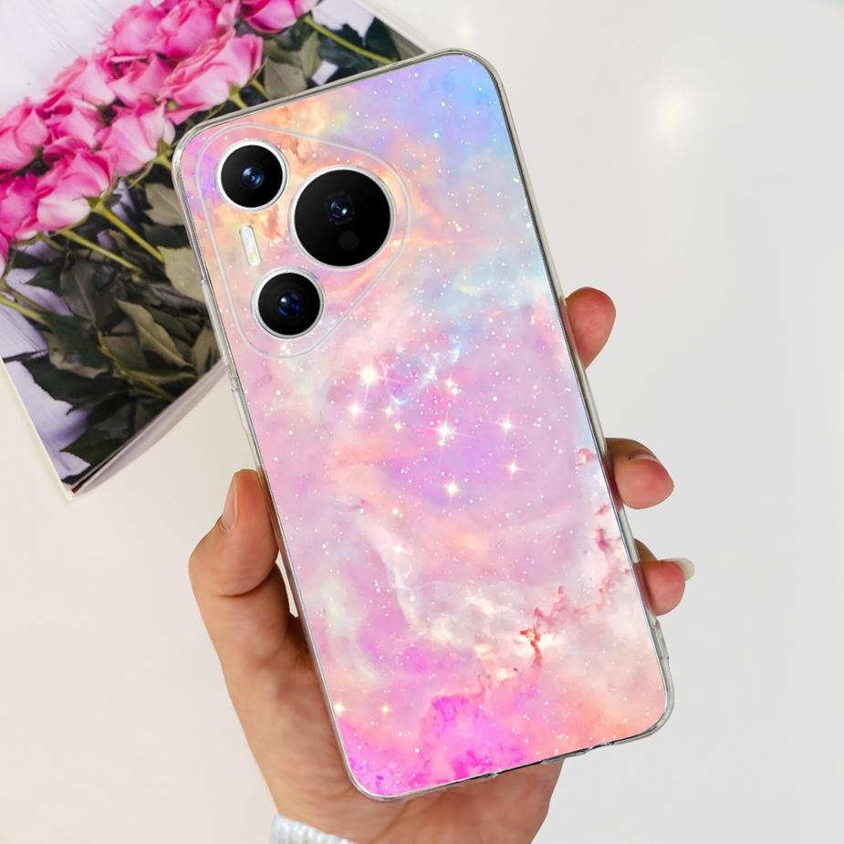 Für Huawei Pura 70 Hülle Niedliche Cartoon Bemalte Abdeckung Klare Silikon Handyhülle Für Huawei Pura 70 Pro Plus Pura70 Pro + Weiche Hülle