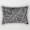 Black and White Simple Geometric Rectangle Pillowcase Home Decor Car Sofa Cushion Cover Home Decor Accessories 30x50cm