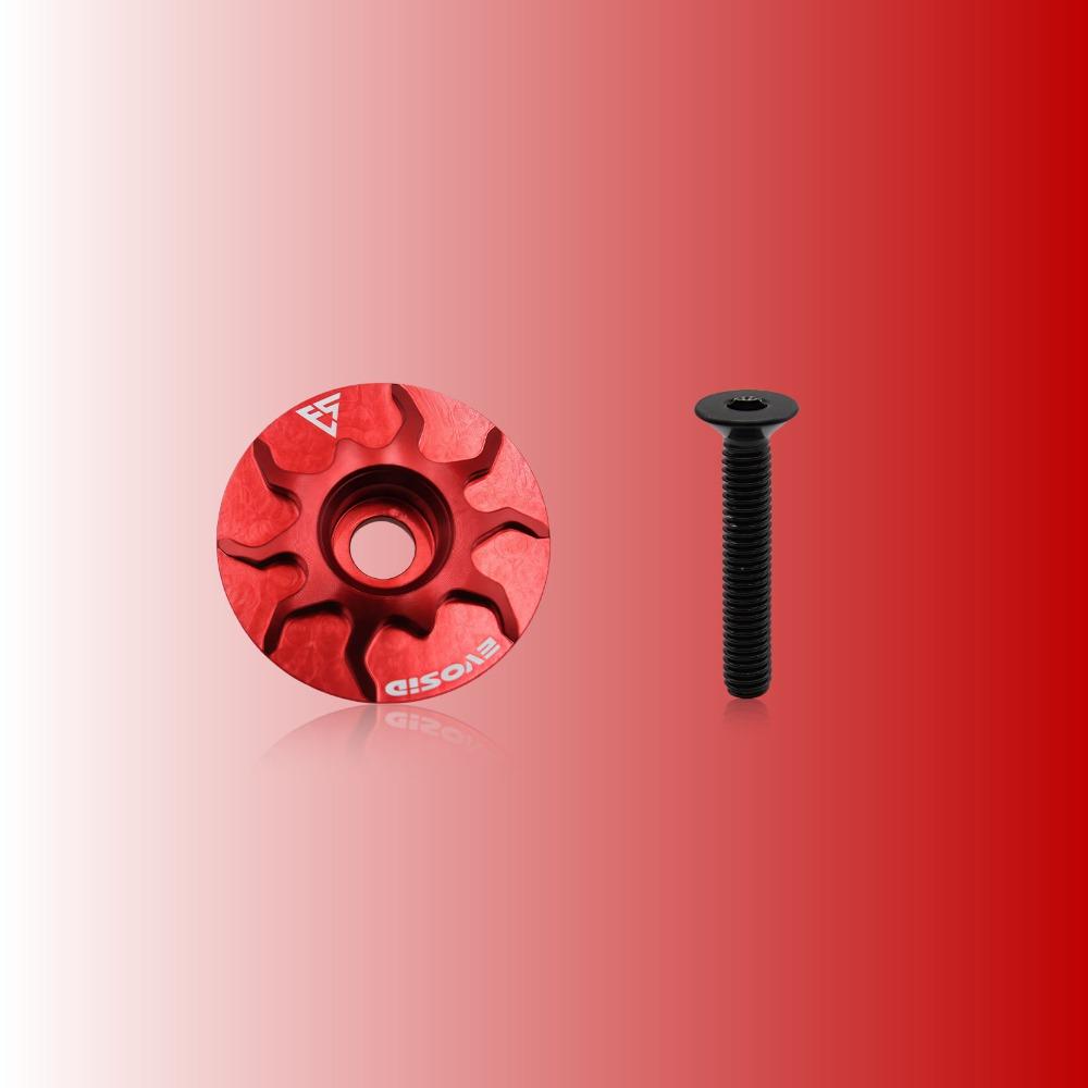 Ultralight 28.6mm Bicycle Headset Top Cap CNC Aluminium Alloy Fork Head Tube Cover Multicolor with Screw Cycling Accessories