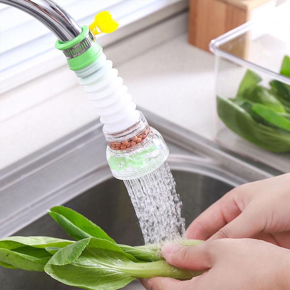 Faucet Filter Extender 360 Rotating Adjustable Faucet Spout Water Filter Water Saving Device for Home Kitchen Bathroom