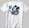 Disney Mickey Mouse Short Sleeve White-Black Men's / Women's T Shirt U101