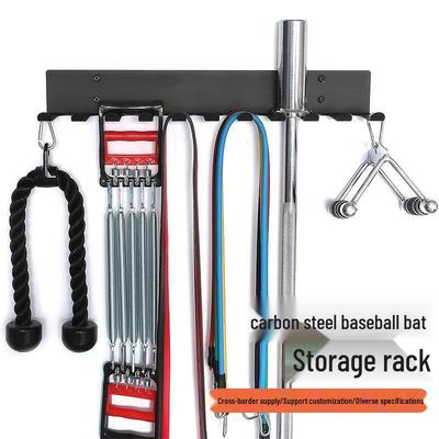Wall-Mounted Minimalist Carbon Steel Baseball Bat Display Rack
