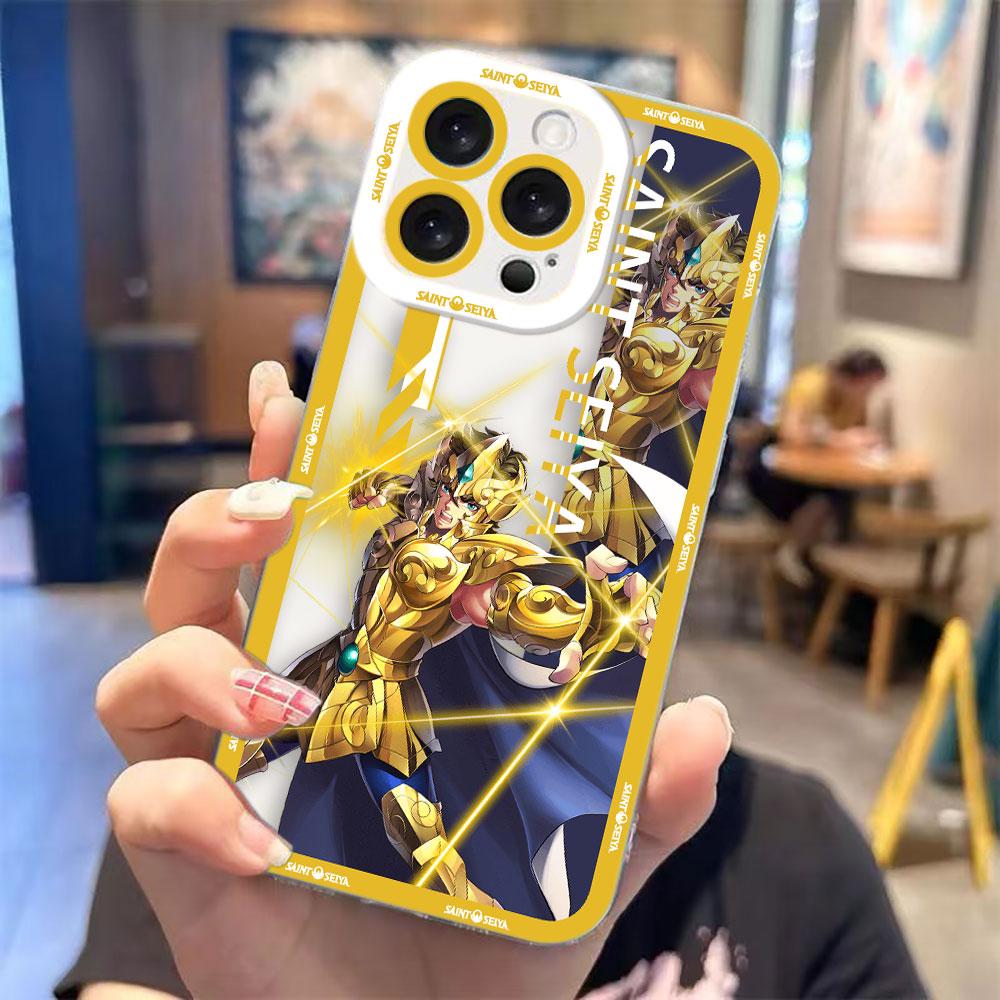 Anime Gold S-Saints Seiya Phone Case For VIVO S1 V20 V21 V21E V23 V23E V25 V27 V27E V29E V30 V40 V50 Y02 Y03 LITE Clear Case