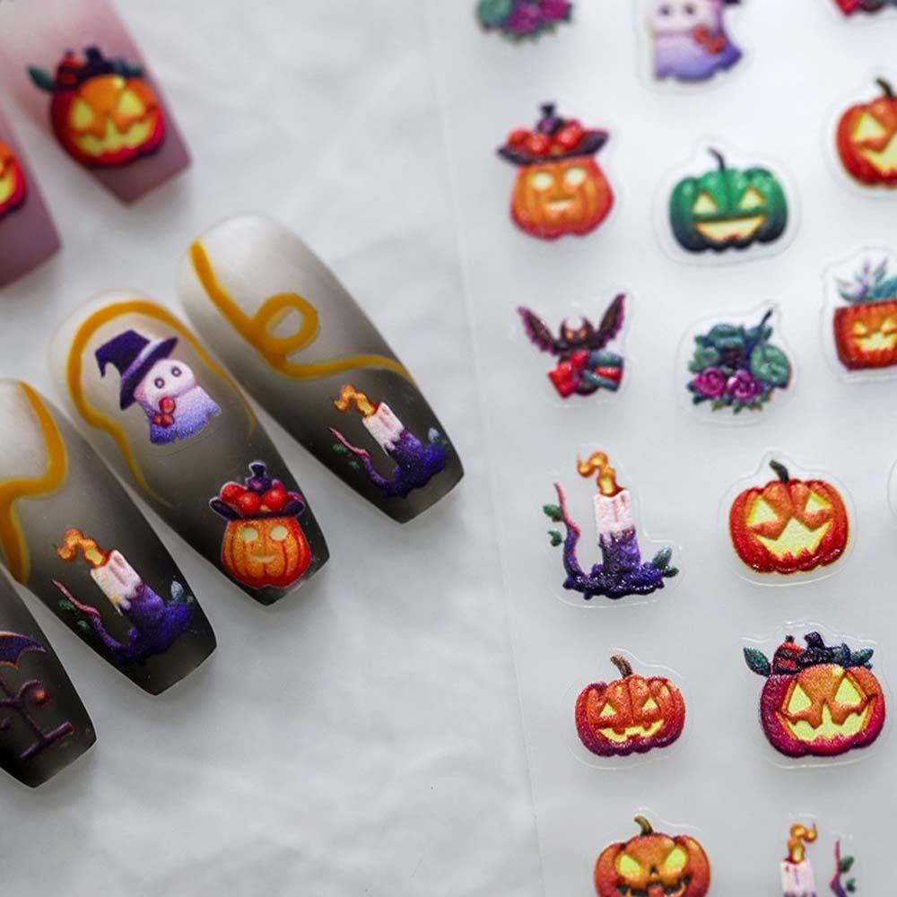 Nagelzubehör Halloween Nagelsticker DIY Nageldekorationen Halloween Nagelaufkleber Party