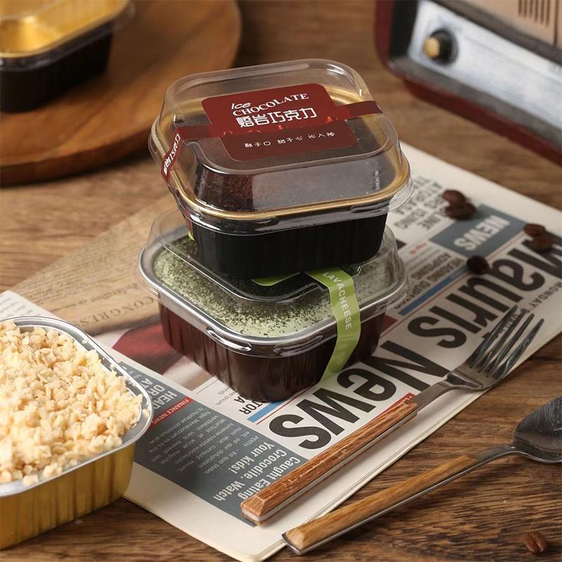 Foil Cupcake Liners Heat Resistant Aluminum Cake Cups With Lid Round Baking Cups With Lids Kitchen Wedding Birthday Party Supply