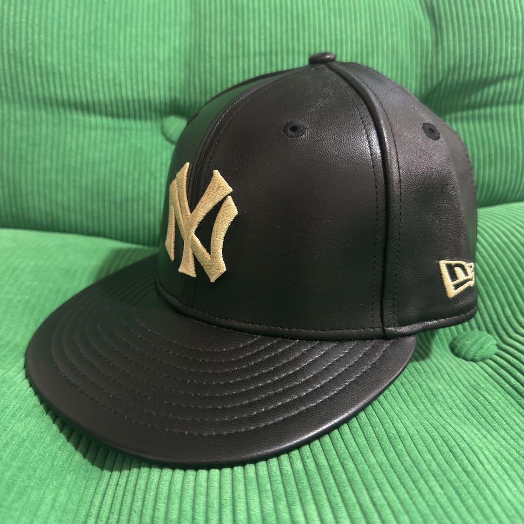 

[USED] NEWERA 59FIFTY NY Leather Cap