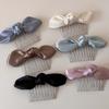 Sweet Inserted Comb Bow Hair Comb Hairpin for Women Girls Korean Versatile Simple Anti-Skid Curl Bangs Side Top Hair Clip