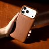 Premium Real Leather Back Case For Iphone 17Pro 16pro Max 15 14 13 12 11 Business Full Covered Protective Cover Phone Cases