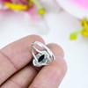 Natural Black Onex Gemstone 925 Solid Sterling Silver Jewelry Ring S.10.5 s9g02