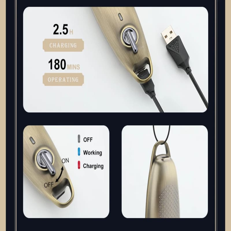 New Hair Salon Hair Clipper Barber Shop Dedicated Rechargeable High-power Stainless Steel Waterproof Men's Professional Electric Hair Clipper