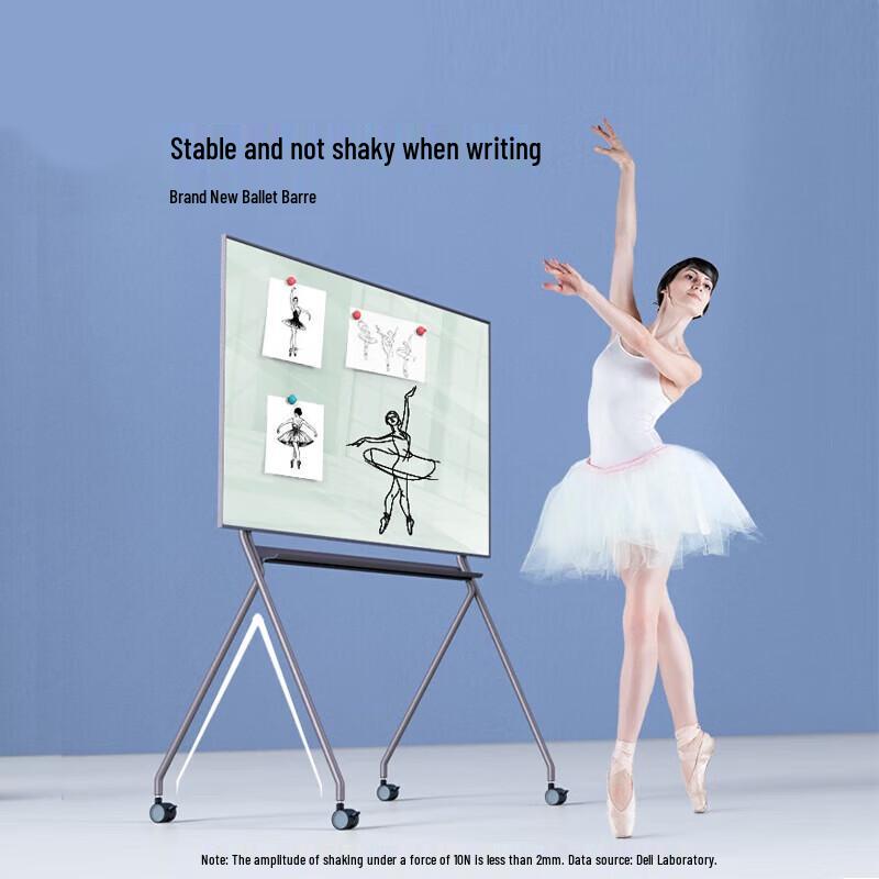 Deli Ballet Stand Magnetic Tempered Glass Whiteboard