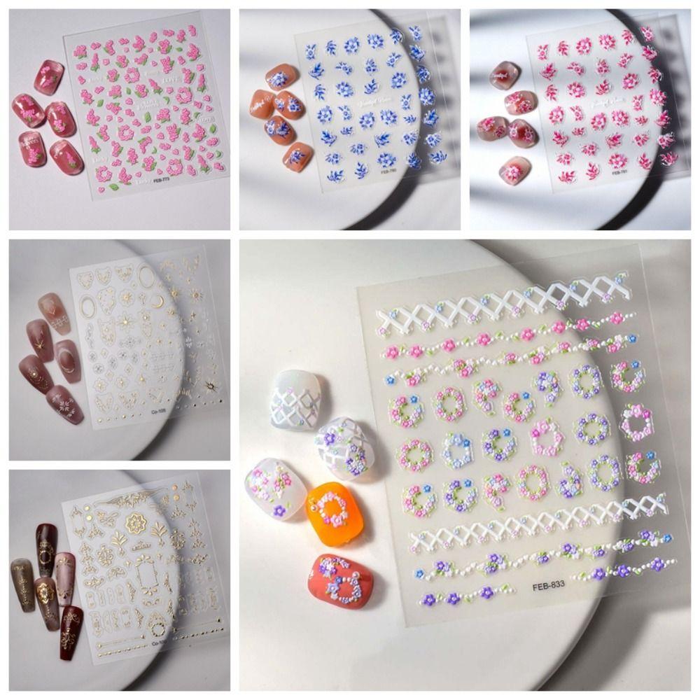 

Bronzing Flowers Nail Stickers Florals Petals Flowers Flowers Nail Decorations Lady/Girls StyleC