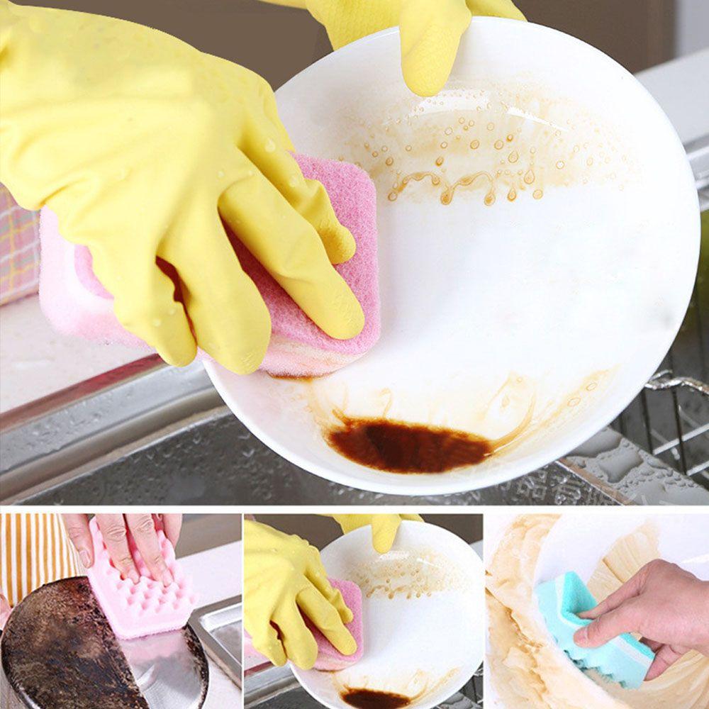 Color Random Lovely 5 Piece/Pack Home Essential Kitchen Cleaning Tool Wave Sponge Washing Sponge