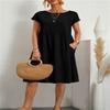 Summer Temperament Women's Round Neck A-line Dress