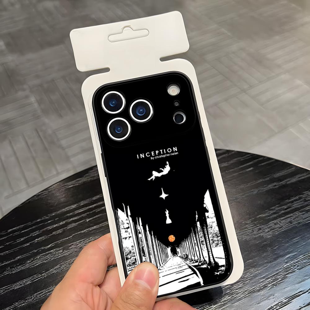 

W-works I-Inception Phone Case For IPhone 17 Air 16 E Pro Max 15 14 13 Mini 12 Pro 11 Max Plus Black Soft Shell iPhone 12 Mini