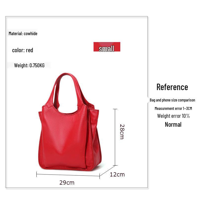 Women's Soft Leather Tote Bag 2025 - Large Capacity Genuine Cowhide Shoulder Handbag