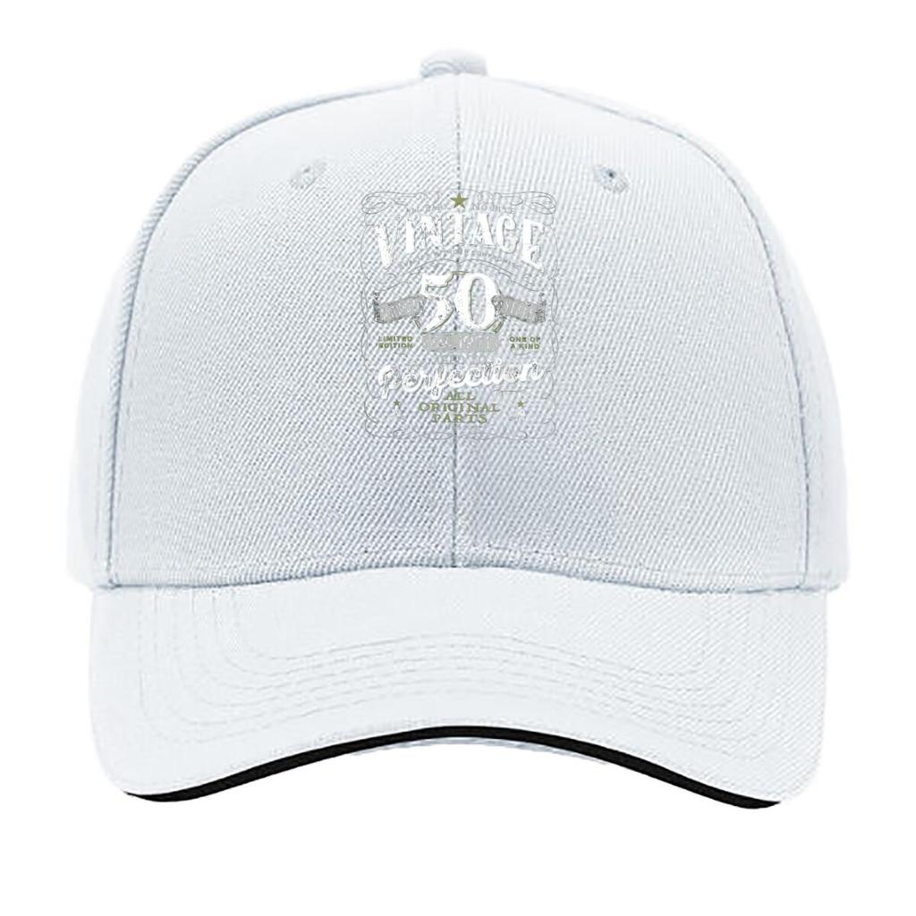Vintage 50th Aged to Perfection Pattern Sandwich Baseball Cap For WoUnisexs Unisex FeUnisex Beach Dad Hat