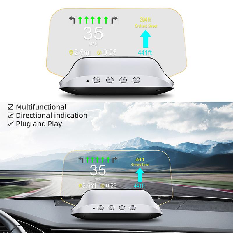 GPS + OBD Head Up Display C3 HUD Car Electronic Auto Speedometer Protable Car Accessories Navigation and Non Navigation Versions
