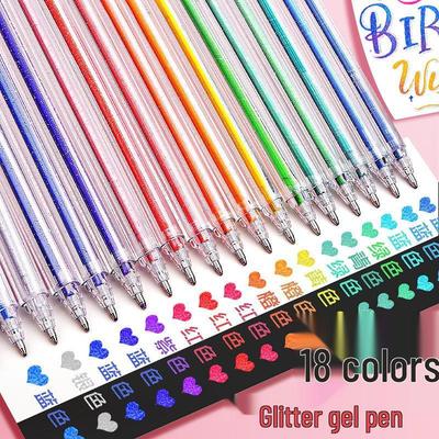 Luminous Color-Changing Glitter Gel Pen for Hand Accounts - Silver, Pearl, Crystal Sand Effect