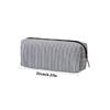 Striped Pencil Case Zippered Polyester Pen Pouches Light Weight Large Capacity Pen Organiser For School Office Travel