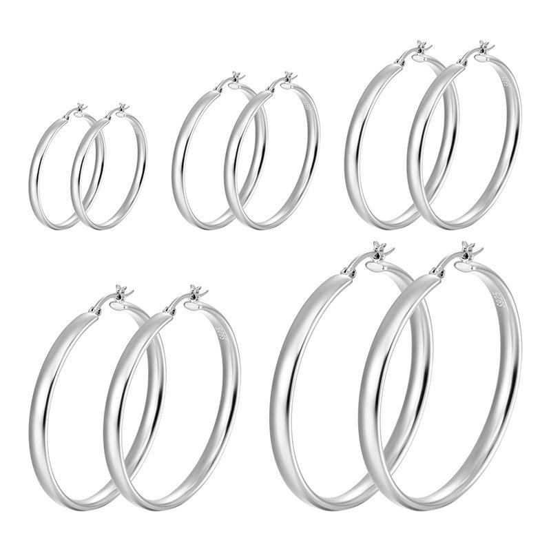 European & American Fashion Geometric Ear Cuff with Copper Curved Exaggerated Large Hoop Earrings