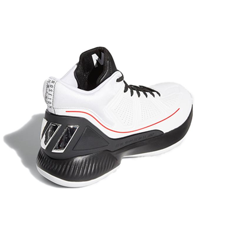 Adidas D Rose 10 White Black Red Sneakers EH2369
