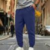 Men's Casual Joggers Color Sweatpants with Elastic Waist and Cuffed Hem for Daily Wear