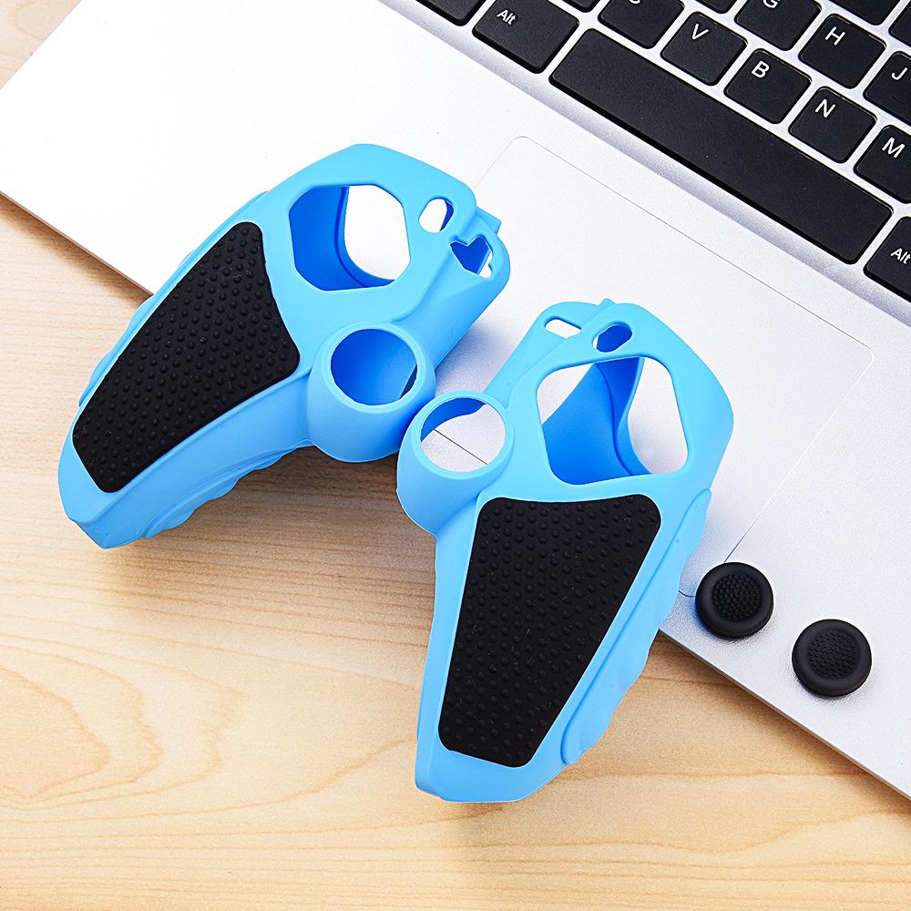 For Sony PlayStation 5 Controller Case Silicone Protective Cover with Joystick Caps