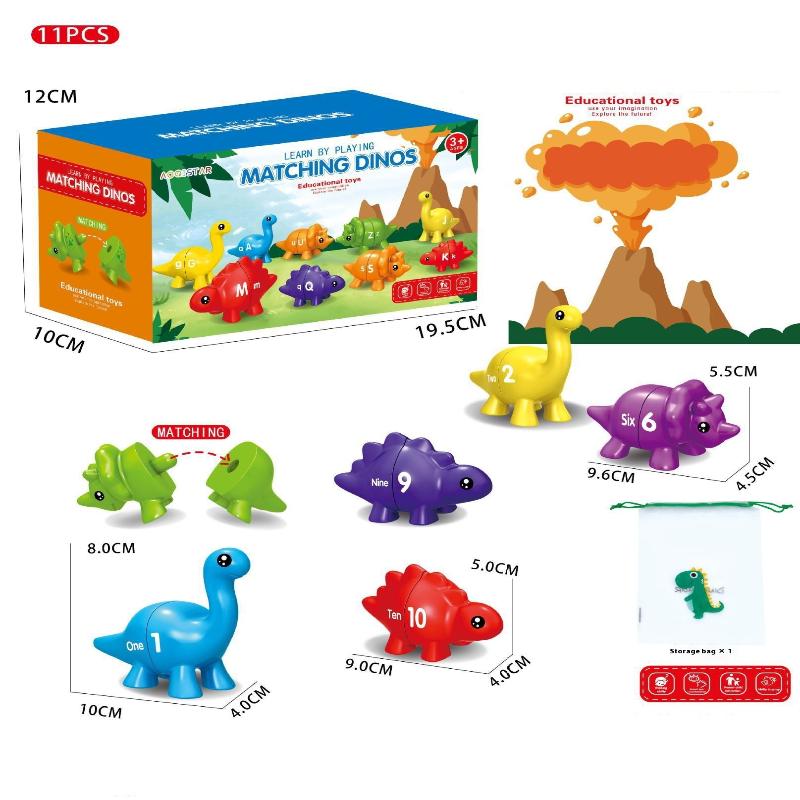 

1 Set Kids s Montessori Baby Color Word Recognition Early Education Intelligence Toy New Dinosaur Letter Matching A1