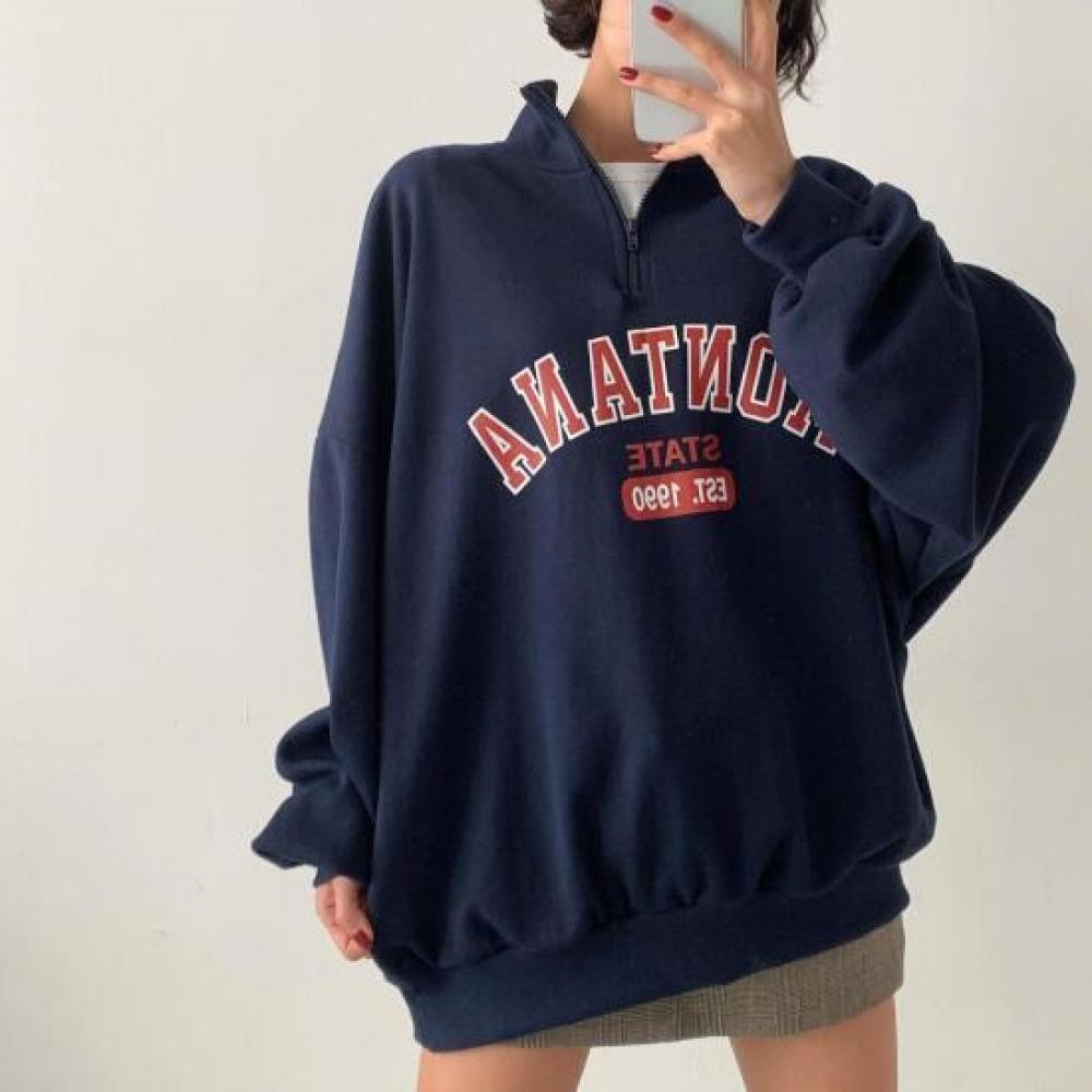 New Arrivals Open Run Half Zip Women PrinTed Long Sleeve Spring T shirT sporTy