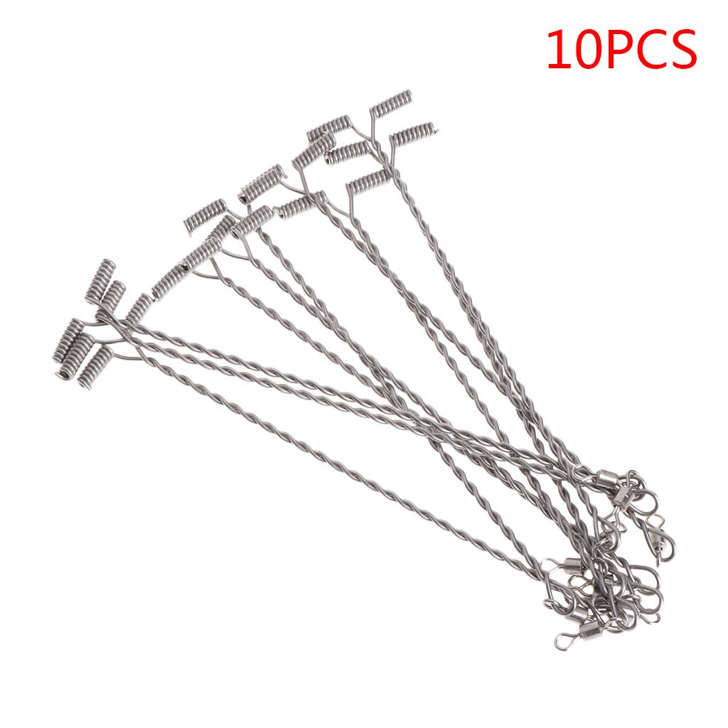 

Проволочная рыболовная удочка 10 шт. с вертлюгом для Т-образной оснастки из нержавеющей стали 9/12/15 см для активного отдыха на природе, путешествий, кемпинга, го-фиш 12