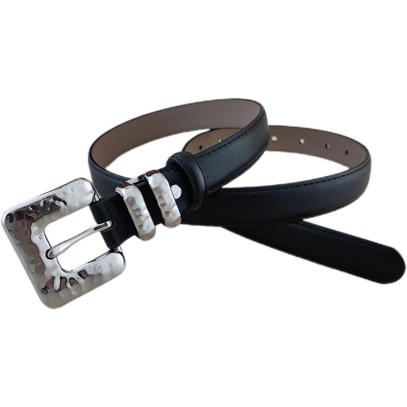 Style Womens Minimalist Derma Waist Belt Metal Pin Buckle Dress Belt Shapewear