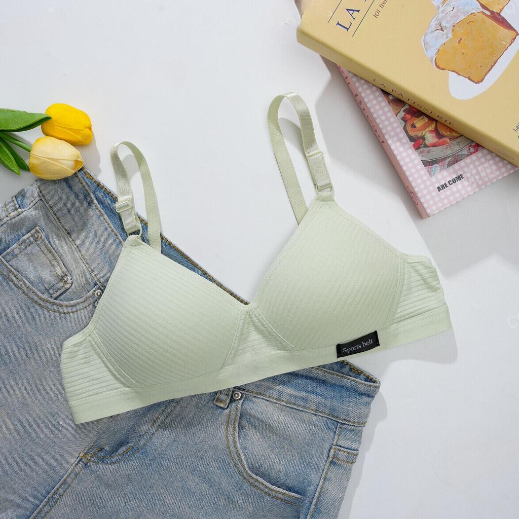 Underwear Student Cotton Girlfriend Girls' Amusement Park Thin Bra Simple Top Support Bra
