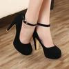 High Heel Damen Schuh Frühling Neu Dicke Ferse Arbeitsschuhe Vielseitige High Heel Schuhe Schwarz Mode Damen Schuh Zapatos Mujer