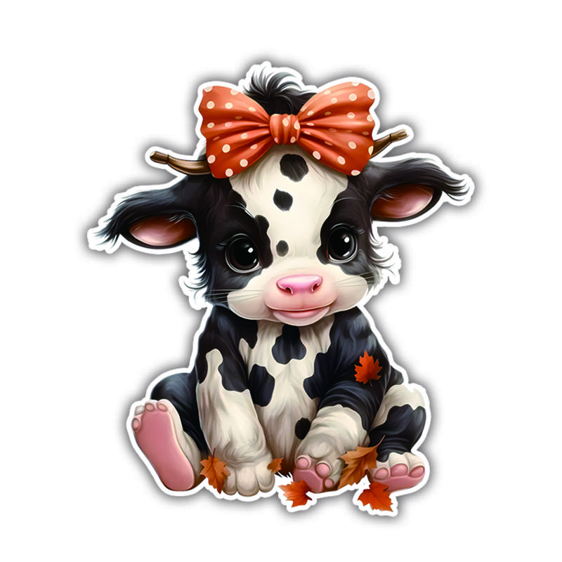 

Cute Cartoon Cow Car Stickers Funny Creative Waterproof Vinyl Decal Motorcycle Decorative Accessories 17x14.5cm