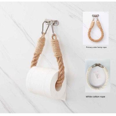 Hemp Rope Toilet Paper Holder - Creative 304 Stainless Steel Roll Storage
