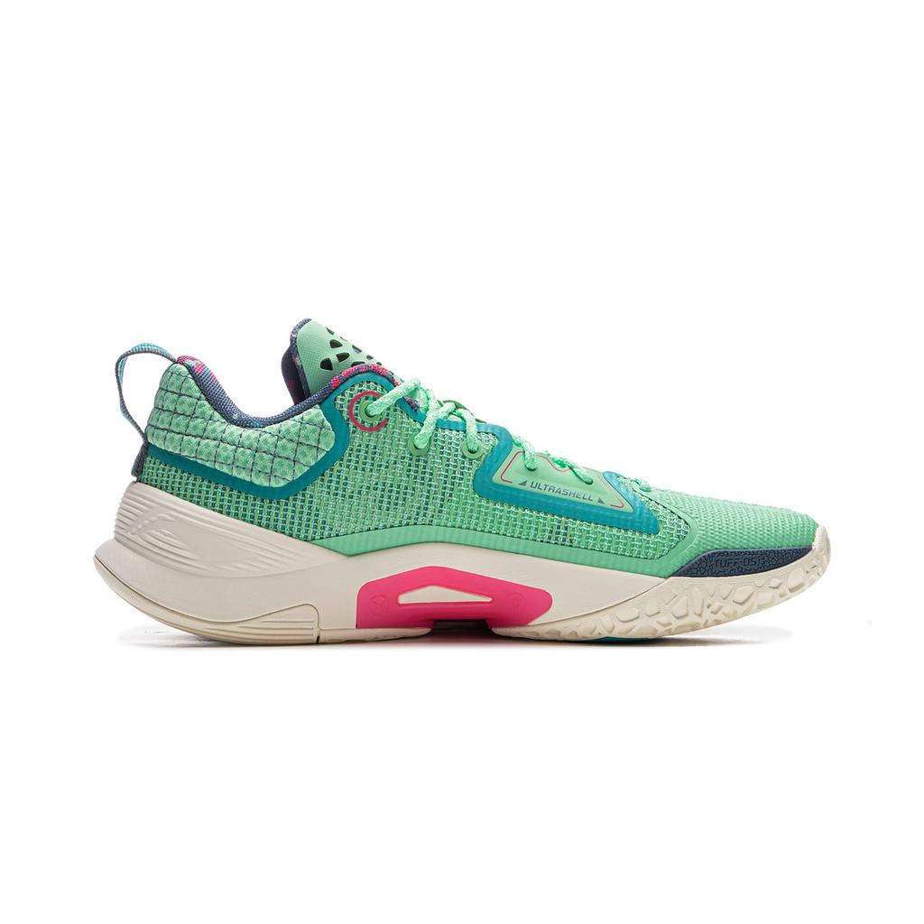 Li Ning BadFive Chase Hunt 1 Antiscivolo Copertura Leggero Rimbalzo Scarpe da Basket da Esterno Basse da Uomo Verde ABFV003-8