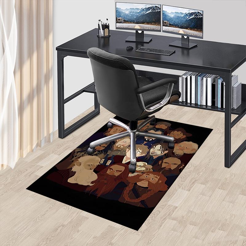 

Middle-earth Hobbits Polyester Office Carpet Chair Mats, Home Decor Dormitory Floor Protector with Anti-Skid Backing, Large Area Coverage,Ch 60cm by 90cm