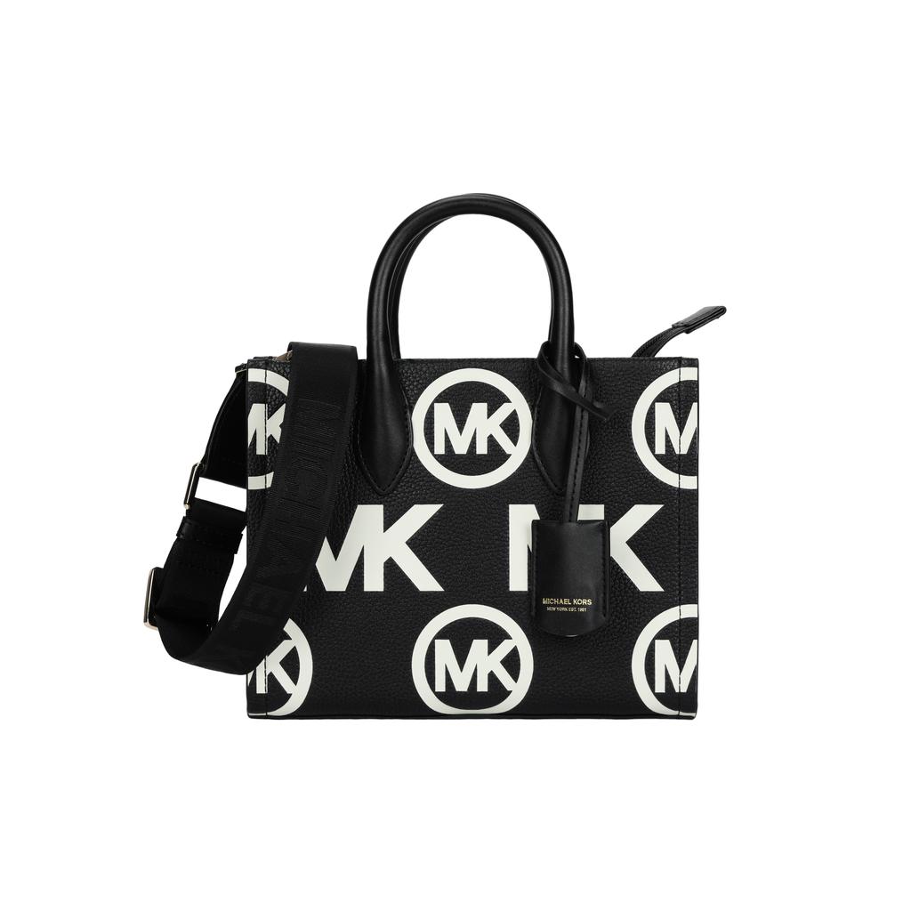New MICHAEL KORS Mirella Leather Tote Bag Shopping Bag Handbag Shoulder Bag Crossbody Bag Small Size Women's Black 35F3G7ZC5L-BLACK