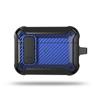 Luxury Carbon Fibre Security Lock Switch Earphone Case With Keychain Hook For Apple Airpods Pro 2 Generation 2nd Air Pods 3 Gen Shockproof Box Cover