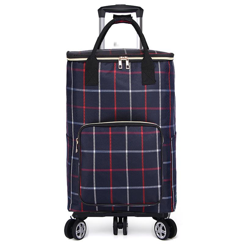 Faltbarer Einkaufswagen für Senioren mit großem Fassungsvermögen und tragbarer Aufbewahrungstasche