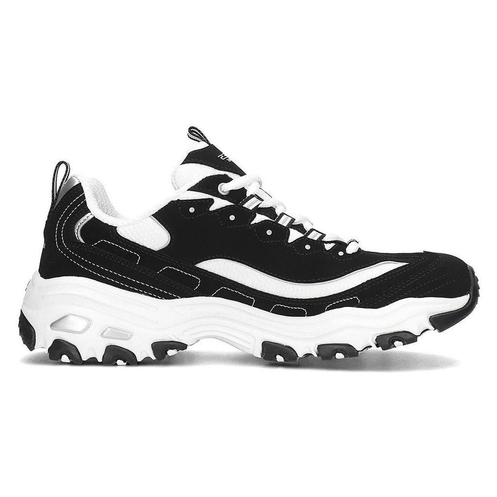 Skechers D'LITES Daddy Shoes 'White Black' (Unisex) Chunky Sneakers 52675 BKW
