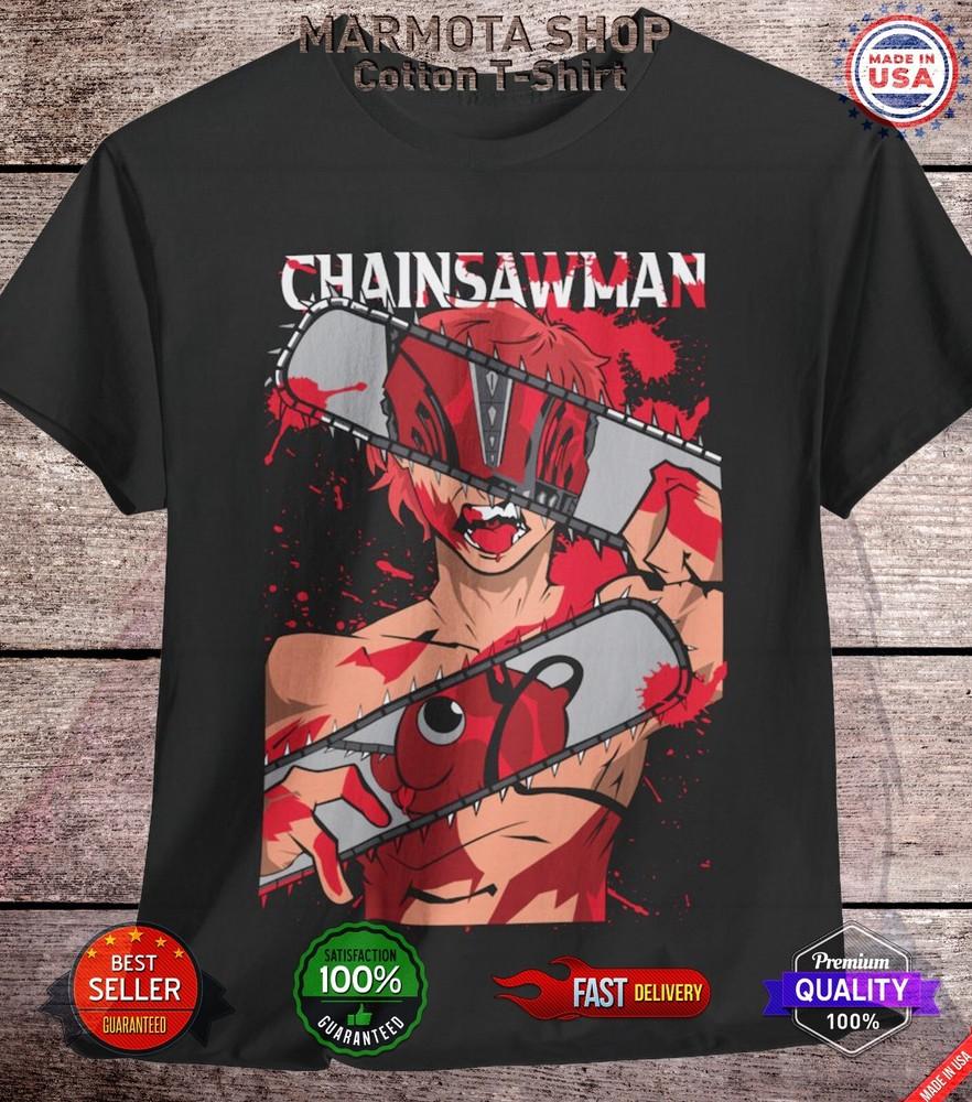 

Denji Chainsaw Man Shirt Makima Anime Tee T-Shirt Berserk Manga Otaku Unisex S