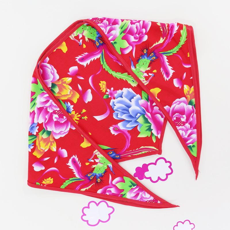 Nordöstliches ethnisches florales Bandana: Frühling-Herbst Hip Hop Quadratisches Halstuch