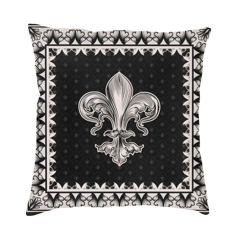 Federa per Cuscino Chic Personalizzata con Fiore di Giglio Fleur De Lis Morbida Carina Cuscino Decorativo per Soggiorno